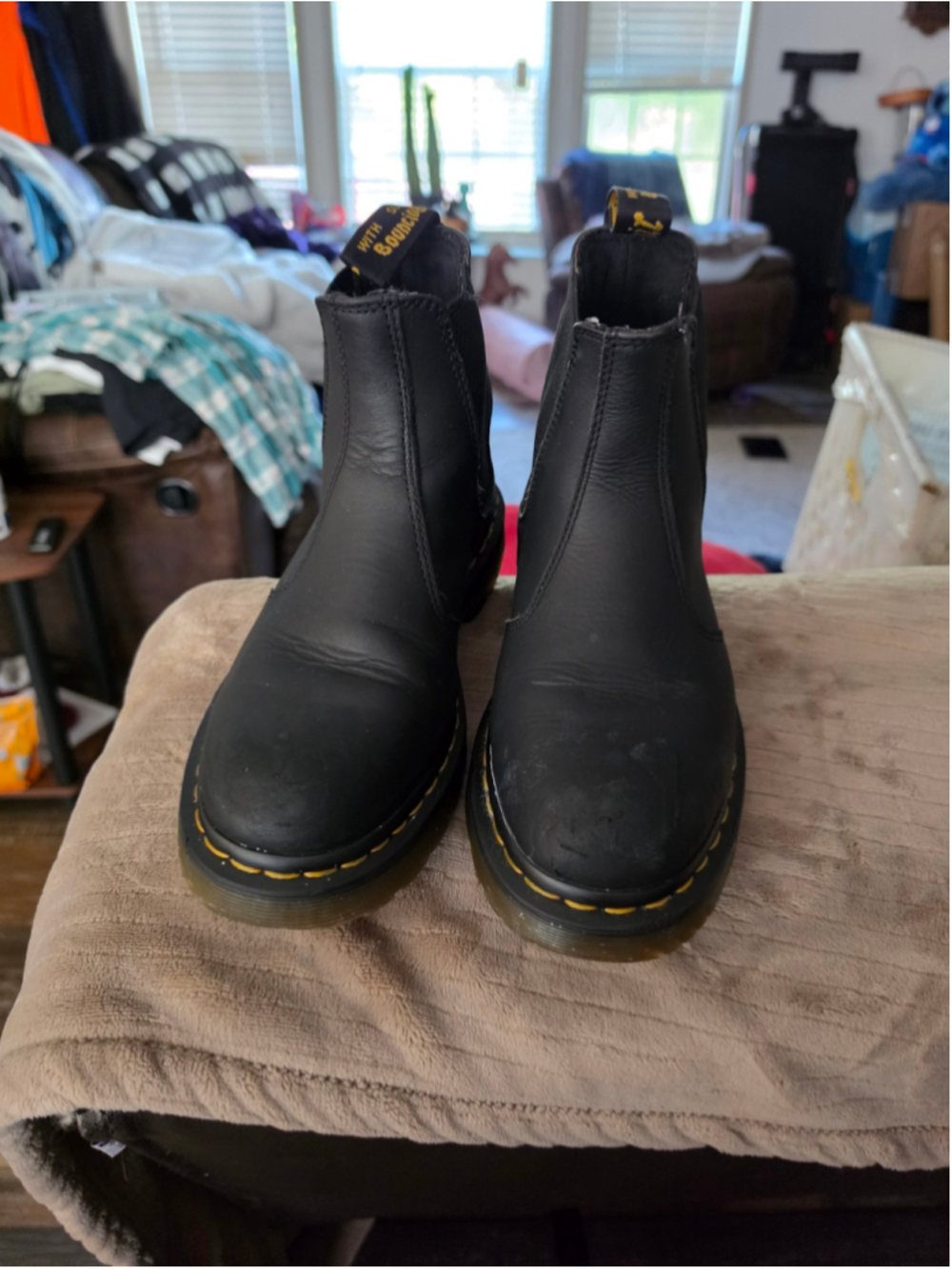 Dr Martens Chelsea Safety Work Boots Black Leather Mens 7 Slip Resistant